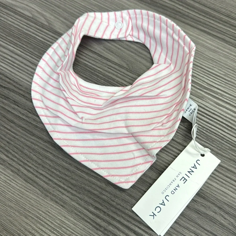 Janie and Jack signature newborn bib new with tags excellent condition pink